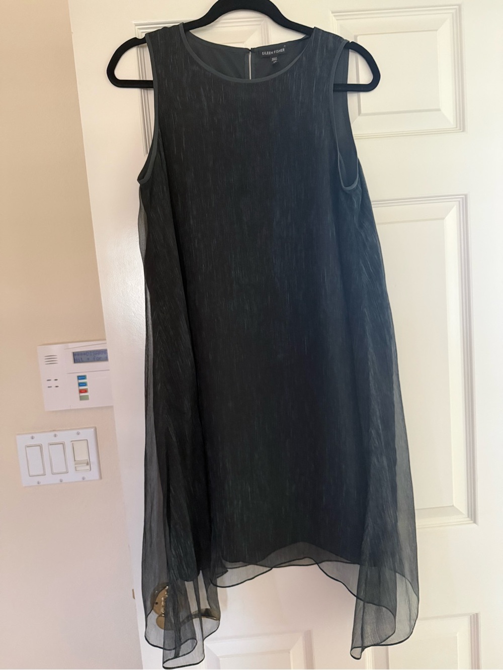 Eileen Fisher Slate Gray Sleeveless Round-Neck dress